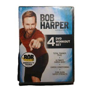 Bob Harper 4 DVD Workeout Set New and Sealed Cardio Strength Total Trainer Plus